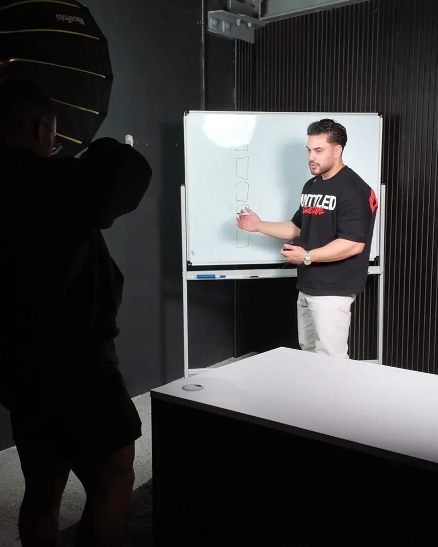 Untitled Creative filming a client in studio