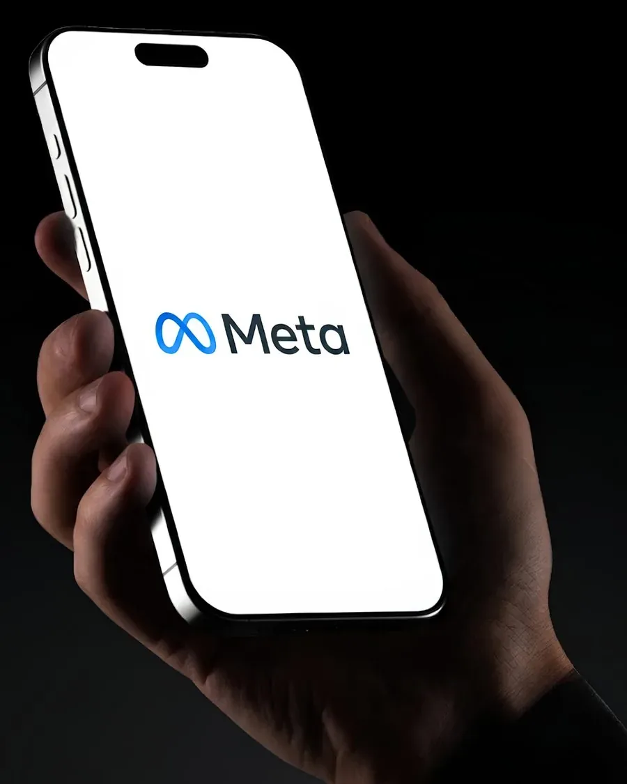 Meta app open on a phone